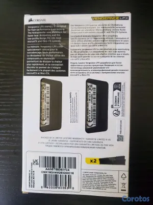 computadoras y laptops - Memorias Corsair Vengeance 3200mhz 16gb DDR4 nuevas, selladas. 2