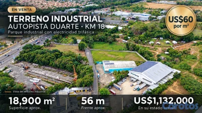 Parque industrial 18,900 m² aprox. en Cayacoa, Km 18 Aut. Duarte