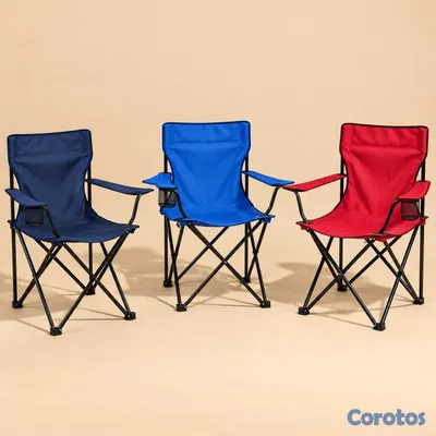 muebles y colchones - Sillas plegables de playa bien resistentes con por 3