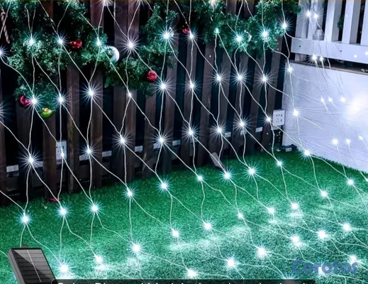 decoración y accesorios - Malla de Luces Navideña 3 Metros por 2 Metros, multicolor , amarillo cálido y bl 4