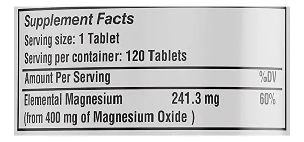 Salud y Equipamiento Médico - Magnesio Oxido 120tab Safrel - Uni - Unidad A $1142 2