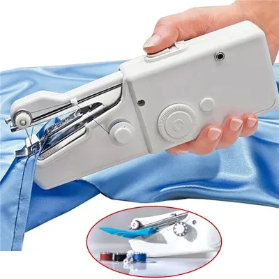 electrodomesticos - Minimáquina de coser de mano, práctica puntada, portátil, inalámbrica maquina  3