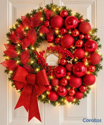 decoración y accesorios - Coronas navideñas personalizadas 2