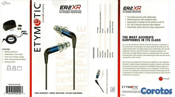camaras y audio - Audifonos Etymotic ER2XR Extended Response IEM 7
