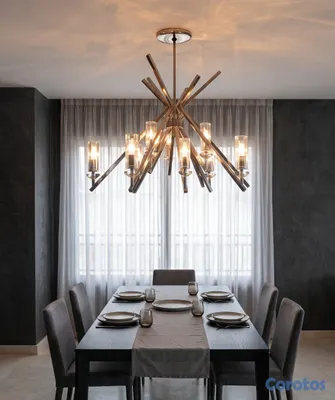 decoración y accesorios - Lampara de techo metal cilindros cristal Charo 3