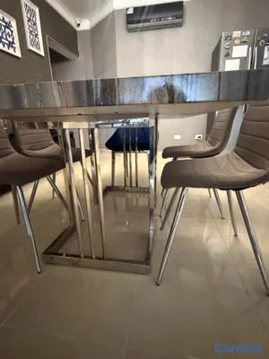 muebles y colchones - juego de comedor de 6 sillas  7