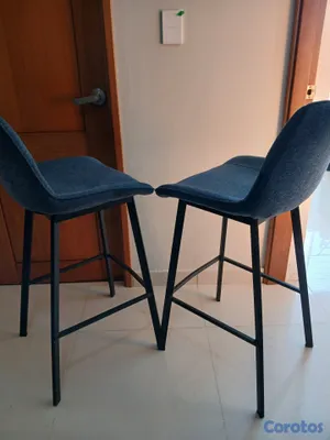 muebles y colchones - Juego de sillas altas o taburetes 4
