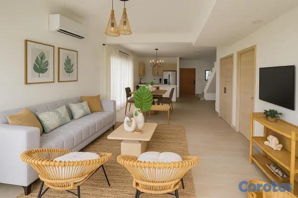 casas vacacionales y villas - Villas en Venta en Punta Cana, 2 y 3 Hab. con Patio Privado 3