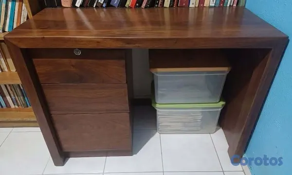 muebles y colchones - 🪵 Escritorio de Caoba Centenaria Para Restauración 3