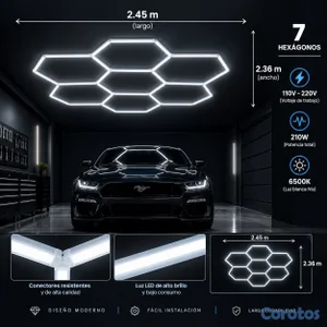 luces LED hexagonales 