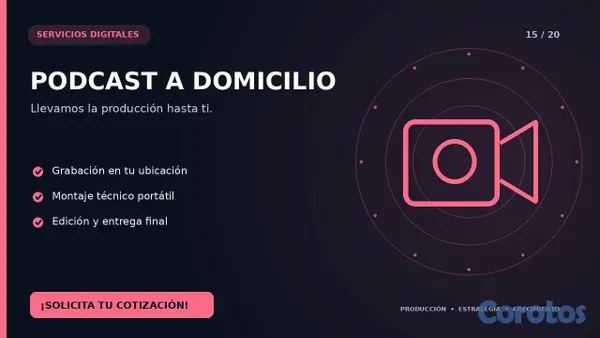 servicios profesionales - PRODUCCIÓN Y GESTION DE PODCAST  15