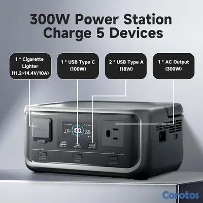 otros electronicos - ESTACION DE CARGA UPS 300W ALLPOWERS VOLIX P300 2