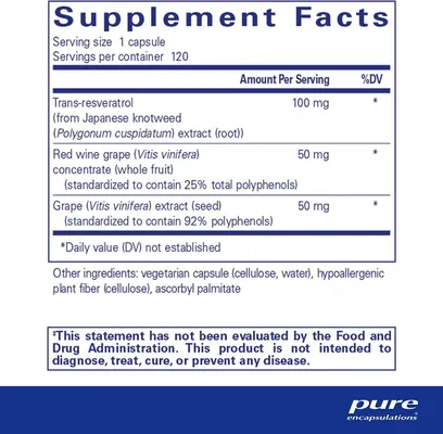 Salud y Equipamiento Médico - Resveratrol Pure Encapsulations - - Unidad A $5282 2