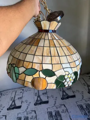 decoración y accesorios - Lámpara de Techo de Vitral, 18 pulgadas de diámetr 3