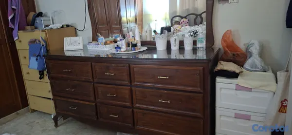muebles y colchones - Gavetero de 9 gavetas con espejo en ebano verde 5