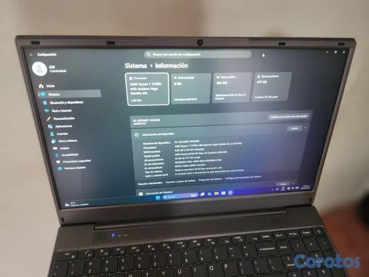 computadoras y laptops - Laptop Gateway AMD Ryzen 7 - ¡Potencia y Gráficos Vega 10! 9