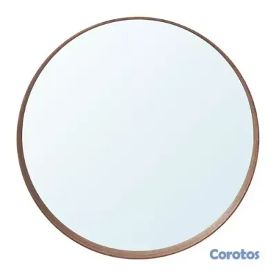 muebles y colchones - Espejo redondo IKEA STOCKHOLM, chapa de nogal, 80  5