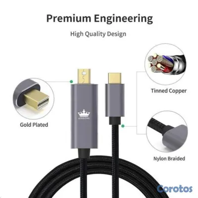 accesorios para electronica - CABLE USB C A MINI DISPLAYPORT 6 PIES KINGONE 3