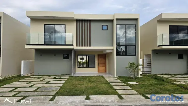 casas vacacionales y villas - Village Pacific Home Punta Cana | Villas de 3 Habitaciones con Patio y Entrega 2