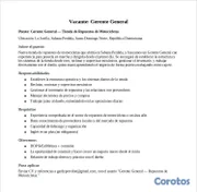 empleos disponibles - GERENTE GENERAL 