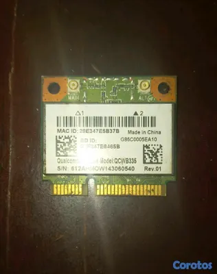 computadoras y laptops - Tarjeta Wi-Fi Qualcomm Atheros QCWB335 para laptop – Wi-Fi + Bluetooth 3