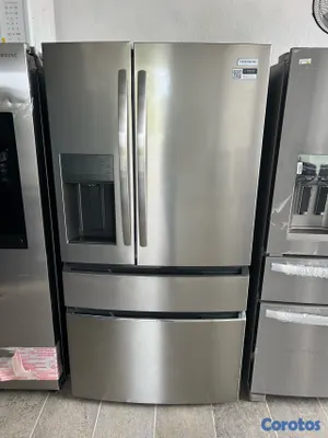 electrodomesticos - Nevera frigidaire , 4 puertas , dispersador de hielo y agua  2