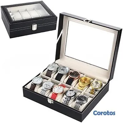 joyas, relojes y accesorios - ⌚ Caja Doble para Almacenamiento de Relojes 3