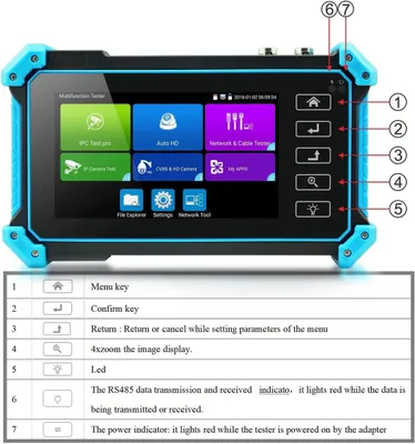 accesorios para electronica - IPC TESTER 8MP 5 en 1 AHD CVI TVI CVBS cámara IP probador monitor IPC-5200 4