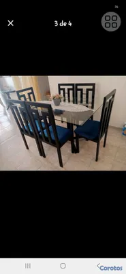 muebles y colchones - se vende comedor en hierro de 6 sillas.. 2