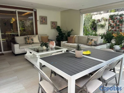 mesa para terraza con 6 sillas 