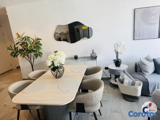 apartamentos - RENTA ELEGANTE APARTAMENTO AMUEBLADO CON VISTA PIS 4