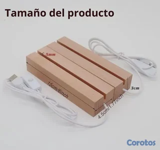 ​Base LED de Madera para Exhibición 🪵💡
​¡Dale vida y un toque profesional 