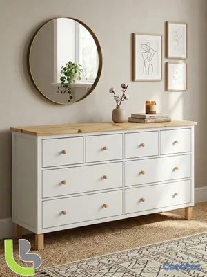 muebles y colchones - Gavetero de 8 gavetas con tope natural  3