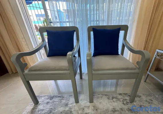muebles y colchones - Juego de muebles con mesa de centro y auxiliar  8