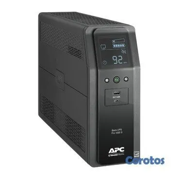 computadoras y laptops - UPS APC BR1000 BACK-UPS PRO, 1.0KVA (1000 VA), 600 WATTS, INPUT 120V / OUTPUT 3