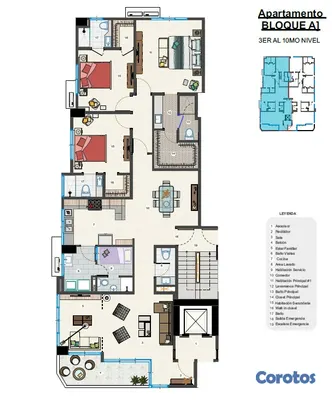 apartamentos - Proyecto de apartamentos en venta (180mt2) de 3 habitaciones en Bella Vista 6