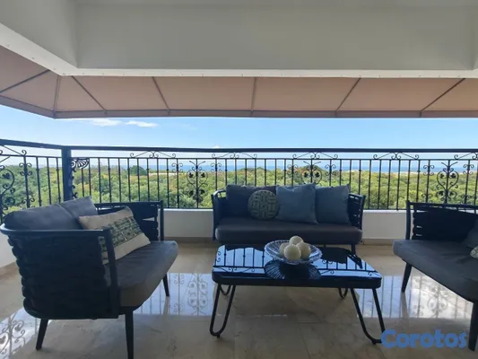 apartamentos - Anacaona  Amueblado en con vista la mar de tres hab con balcón  10