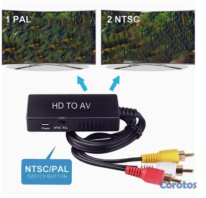 otros electronicos - HDTV HDMI to RCA adaptador convertidor 1080P, PAL/ 3