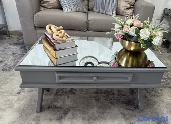 muebles y colchones - Juego de muebles con mesa de centro y auxiliar  7