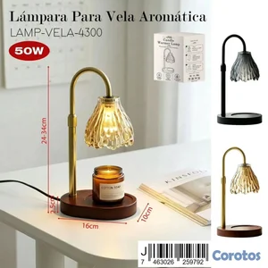Lampara para vela de pantalla facetada