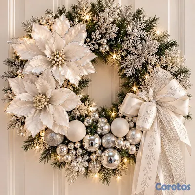 decoración y accesorios - Coronas navideñas personalizadas 7