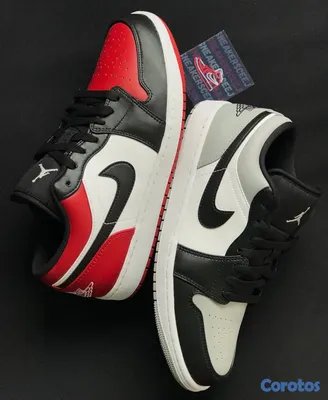 zapatos para hombre - Tenis Teni Nike Air Jordan Retro 1 Low Bred Toe Original Originales Sneaker 👺 5