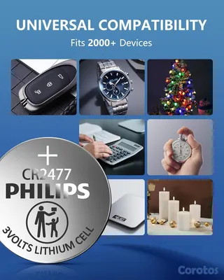 otros electronicos - PILAS DE LITIO PHILIPS CR2477 – 3V 2