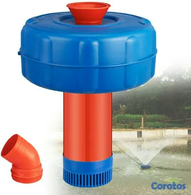 equipos profesionales - Aireador Estanque Peces Aire Libre Bomba Eléctrica Fuente Flotante piscicultura 6