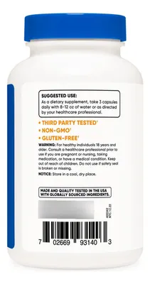 Salud y Equipamiento Médico - Nutricost Curcumina De Curcuma 95% Curcuminoides 500 Mg 120 5