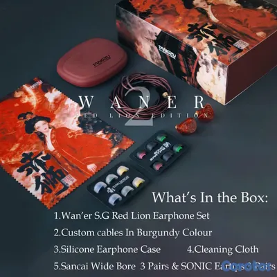 camaras y audio - Audifonos Tangzu Wan'er 2 Red Lion Bass Edition Auriculares IEM 7