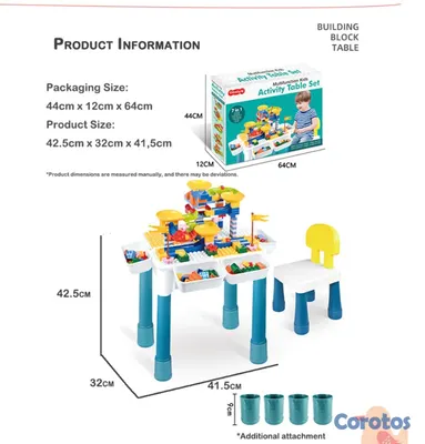 muebles - Mesa de Actividades 7 en 1 multifuncional actividades lego regalo ideal niños 2