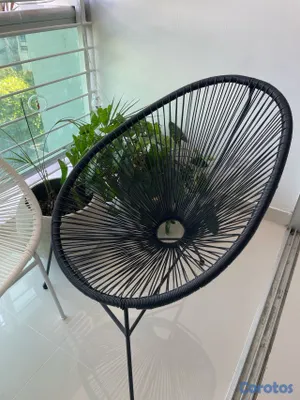 herramientas, jardines y exterior - juego de mueble exterior y terraza blanco y negro  5