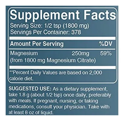 Salud y Equipamiento Médico - Citrato Magnesio 680g Earthborn - G A $2 - G A $266 2