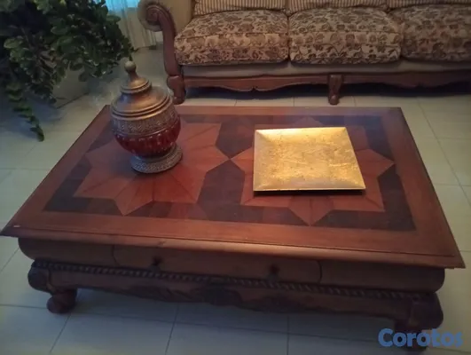 muebles y colchones - juego de sala en roble 5